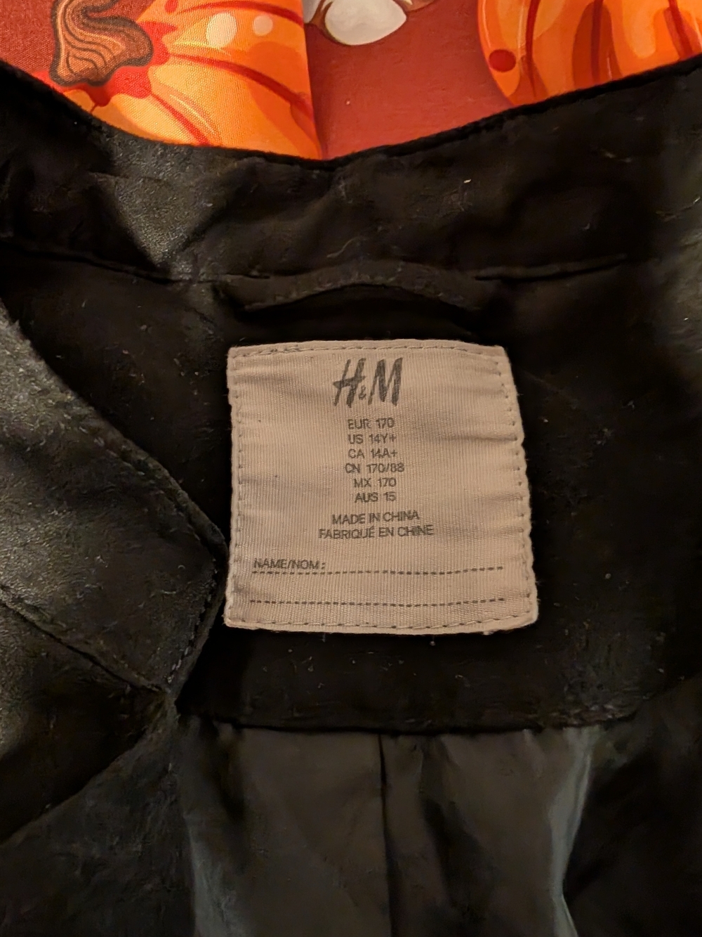 H&M Black Cropped Moto Jacket with Quilted Shoulders - Picture 2 of 6